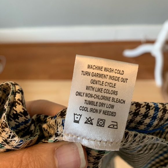 TACERA Shift Dress Plaid Puff Sleeve 1x - Picture 8 of 12